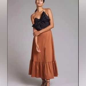 Hutch big bow straplesss cotton dress